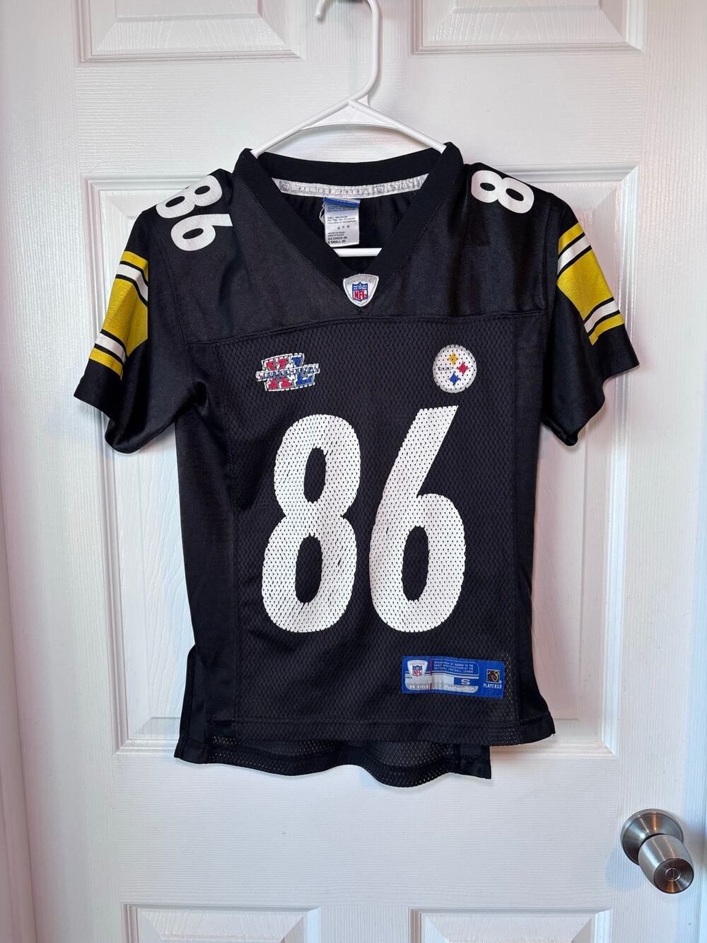Pittsburgh Steelers Hines Ward #86 Reebok NFL Super Bowl Youth Jersey Size S 8
